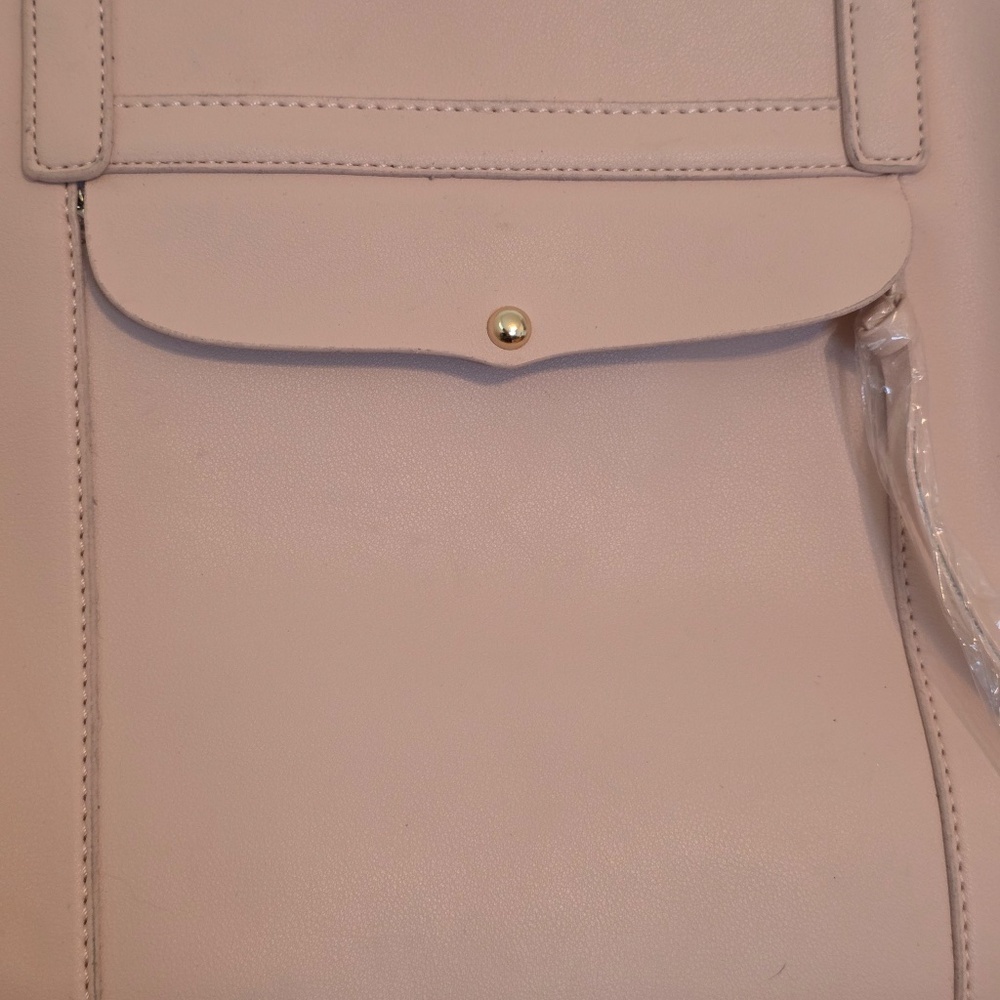 Lionel Michelle Vegan Leather Tote Bag - Cream - Picture 2 of 13